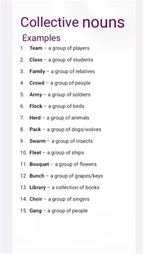 collective nouns examples