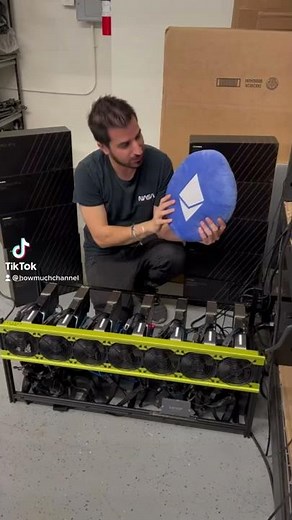 Ethereum mining rig using 7x Nvidia 3080 graphics cards #shorts