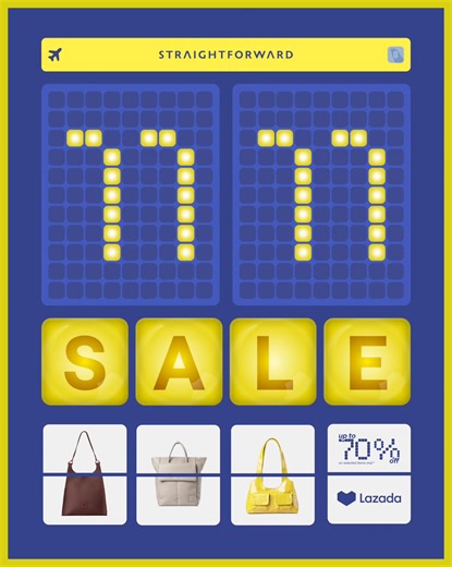 Big vibes, bigger savings! Score up to 70% OFF your faves this 11.11 💙 Perfect time to come home in style — tap in, shop smart, and make your holiday haul iconic! | Straightforward