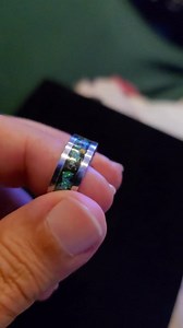 Green Opal Stainless Steel Ring