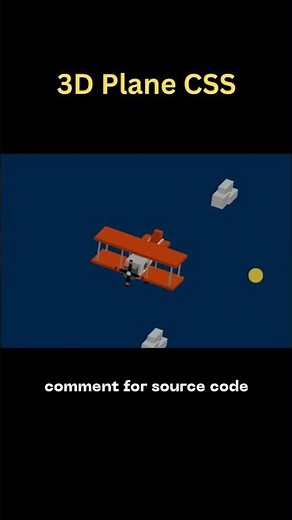 Flying Plane Animation Using Only HTML & CSS ✈️😳🔥 #shorts