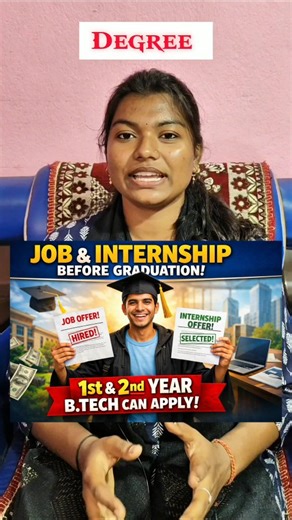 Saraswati Job Tips on Instagram: "Best Oppertunity for B.Tech & Degree Student to get a job before his Graduation...Link Available in Bio #btech #engineerjob #itjob #webiner #govtjob #privatejob #trending #viral"