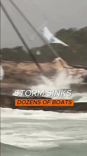 Terrifying Storm Wrecks Formentera: Over 12 Boats Sunk in Minutes! #storm
