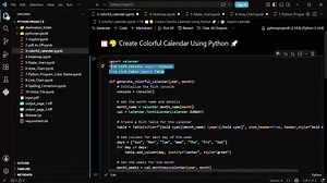 How to Make a Colorful Calendar Using Python _ Step-by-Step Guide