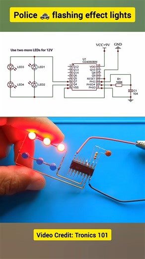 police flasher circuit #diy #circuit #shorts