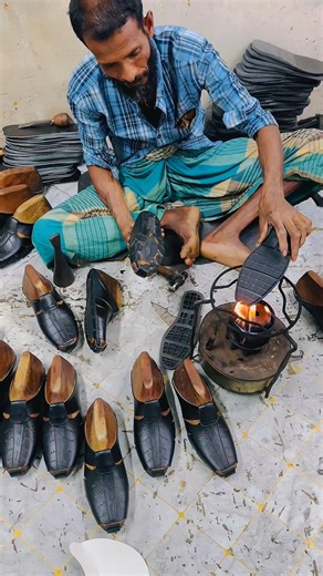 We are making your shoes by hand.