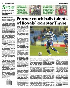 Remember to pick up a copy of this week's #Reading Chronicle and Woodley and Earley Chronicle! All the latest news, views, events, opinions, features, entertainment, property, motors, jobs, family announcements, sport and more for just 85p! | The Reading Chronicle