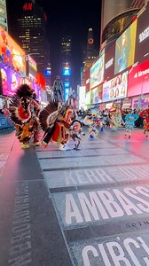1.1M views · 61K reactions | Native Pride Productions dancing in Time Square before the Macy's Thanksgiving Day Parade | PowWows.com | Facebook