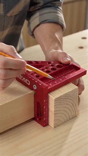 3D Multi-Angle Carpenter Square Scriber, Precision Woodworking Measuring Ruler, Protractor Tool for Carpenters, Construction Workers, DIY Projects #homeimprovementtools #homediytools #lasermeasuringtool #lasertapemeasure #picturehangingtool #multiusetool #multitoolwrench #hometoolkit #3dprintingtools #workshoptool