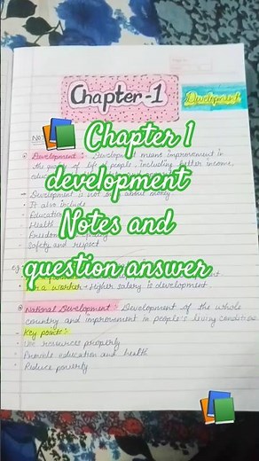 ✨Class 10 Economics Chapter 1 – Development | Full Notes & Q&A☺️
