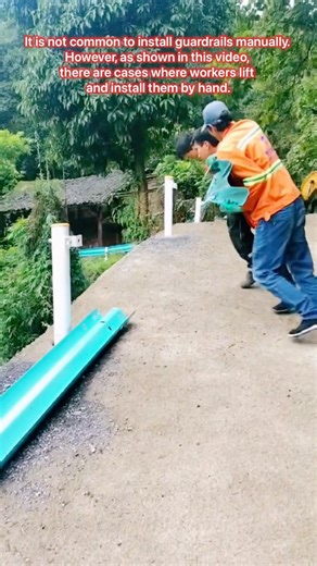 Installing Guardrails by Hand 人力で設置する #work #workers
