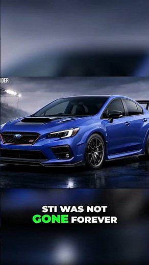 Subaru STI is BACK! Non Electric, January 9th Debut!