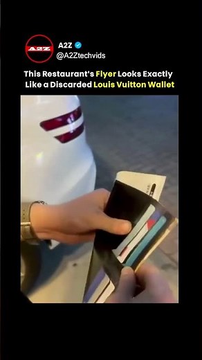 This Restaurant's Flyer Looks Exactly Like a Discarded Louis Vuitton Wallet!