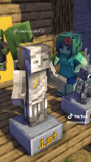 Minecraft Zombie Girl Statue Animation