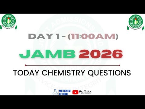 JAMB 2026 Chemistry 11AM Batch Questions & Answers | Before 2PM Run! 🚨🔥