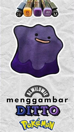 menggambar Ditto Pokémon #shorts #drawing #youtubeshorts