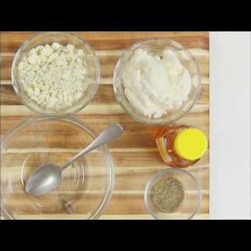 Creamy Blue Cheese and Honey Apple Topped Crostini