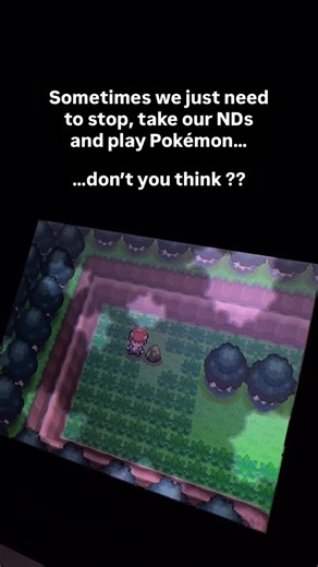 ds_viber on Instagram: "It’s soo relaxing for me to play Pokémon games in my free time, also video games in general. You get to pause your life and take yourself to a new and different world💚 One question, which eterna forest do you like more ??"
