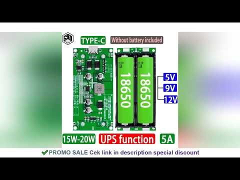Type-C 15W 3A 18650 Lithium Battery Charger Module DC-DC Step Up Booster Fast Charge UPS Power Suppl