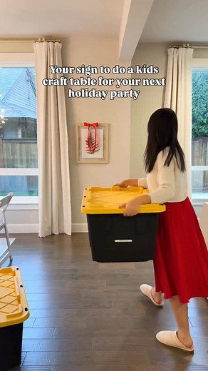 Wooden gingerbread house craft for the kids! 🎄✨ Whenever I host, I like to set up a little crafting table. The kids love it and it keeps them busy while the adults hang out! To keep things mess-free, I skipped the paint and set out markers, stickers, and pom poms instead. Easy, cute, and such a hit! Comment SHOP for links to this whole setup! 🎁 LinkDM *001* #holidaycraftsforkids #holidaykidsactivities #gingerbreadhouses | Just A Tina Bit