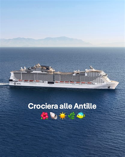 Vivi un’isola diversa al giorno con una crociera nelle Antille a bordo di #MSCVirtuosa 🩵🐚 🌺 Martinique 🌺 Guadalupe 🌺 Saint Kitts e Nevis 🌺 Isole Vergini 🌺 Saint Martin 🌺 Antigua e Barbuda Sai che puoi raggiungerle anche senza passaporto? Con la promo Fuga d’inverno il volo è incluso 🔗 https://www.msccrociere.it/offerte-crociera/fuga-inverno #MSCCrociere #InViaggioVersolaBellezza | MSC Crociere