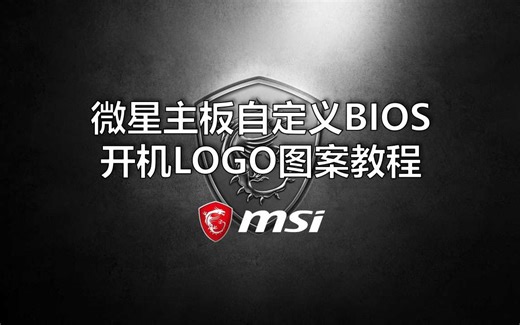 【软件分享】微星主板自定义BIOS开机LOGO图案教程