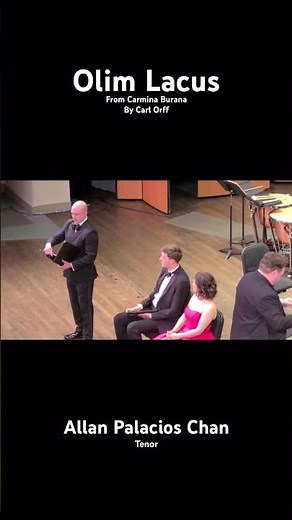 Allan Palacios Chan sings Olim Lacus from Carmina Burana by Carl Orff