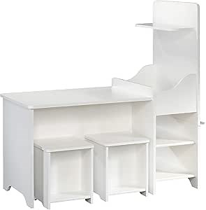 Sauder Pinwheel Kids Activity Center, Soft White finish