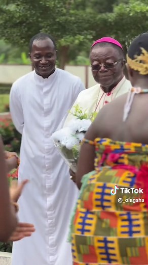 Arrival of Most Rev. Joseph Osei-Bonsu, Bishop of Konongo-Mampong Diocese, at OLAG SHS for the Annual Pastoral Visit