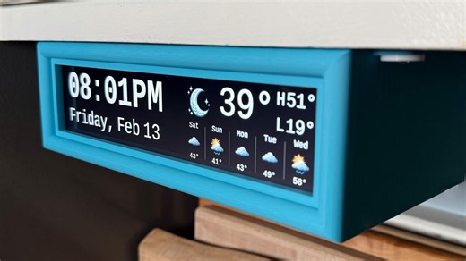DIY an Under-Cabinet Clock and Weather Display