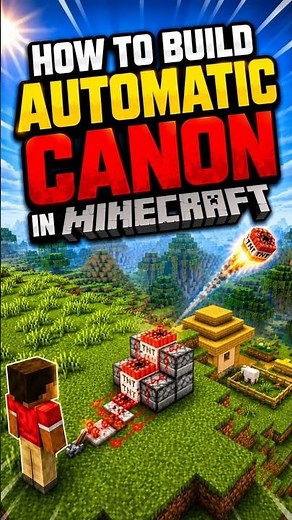 🔥 How To Build Automatic Cannon in Minecraft 😳💥