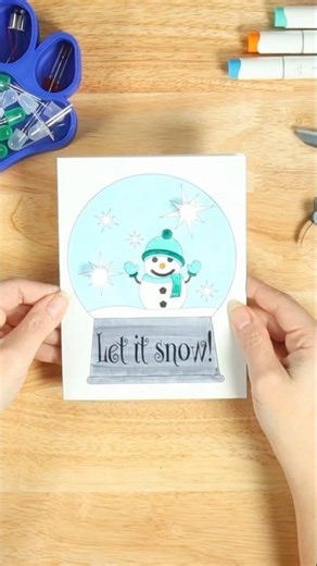 Let It Snow Card Short #shorts #diycrafts #papercircuit #diy #stem #stemeducation #snow #letitsnow
