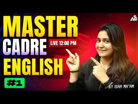 Master Cadre English Preparation 2026 | Class-1 Complete Basics With Isha Mam