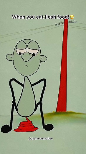 Funny Animation: When You Eat Flesh Food!
