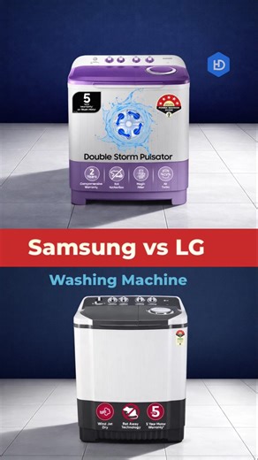 samsung vs lg washing machine🔥lg vs samsung 7kg semi automatic washing machine #short
