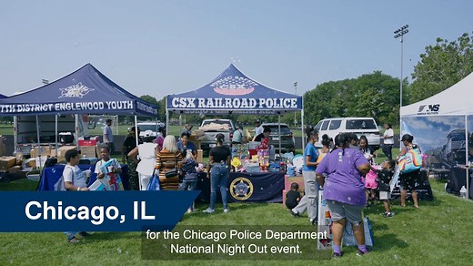 CSX partnered with First Responders Children's Foundation to support National Night Out, distributing 15,000 toys at 50 events nationwide! Together, we’re helping build stronger bonds between communities and #FirstResponder agencies while making neighborhoods safer, more caring places through fun activities that build trust. #CSXPrideInService #NationalNightOut | CSX