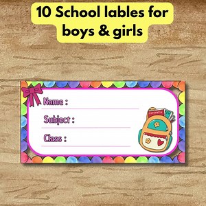 Printable School Book Labels for Kids, Cute Name Stickers for Boys & Girls, Back to School Supplies, Digital Download - Etsy Canada
