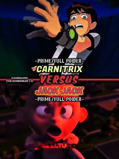 Ben 10 (Carnitrix) VS Jack Jack #vsedit #carnitrix #theincredibles #jackjack #short #edit