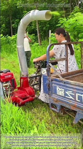 Genius Farming! This Machine Cuts and Vacuums Grass Instantly! 🚜🌾