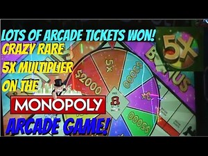👾 RARE 5x Multiplier Win On the MONOPOLY ARCADE GAME! Winning Tickets! Arcades Fun! Winner Jackpot!!