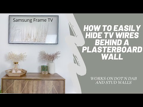 How I hid the TV wires on our Samsung Frame TV on a dot n dab plasterboard wall