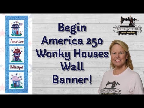 America 250 Wonky Houses Banner #FabricConfetti, Create Background Quilting, Stitch Room, 6 Apr 26