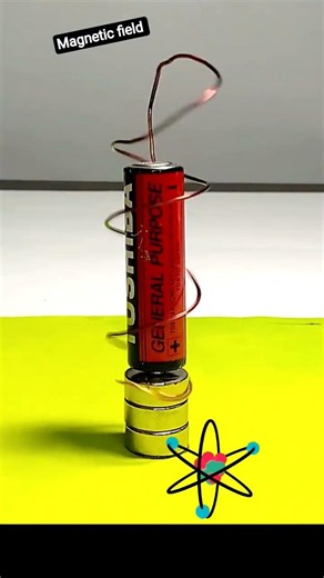 Science experiment | Current and Magnetic field 🧲 #experiment