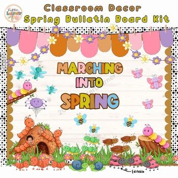 Spring Bulletin Board Kit | Marching Into Spring Classroom Decor