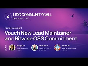 Vouch New Lead Maintainer and Bitwise OSS Commitment — Lido Poolside Spotlight