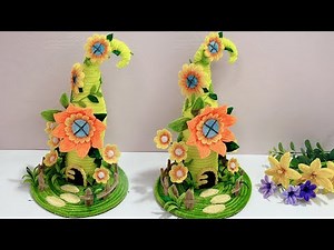 DIY Enchanted Fairy House Using Pipe Cleaner & Plastic Bottles - DIY Fairy Garden - Craft Ideas DIY