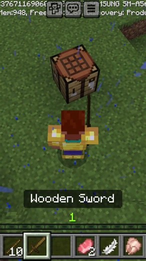 How ta Craft a Wooden Sword in Minecraft