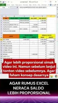 Ini adalah rumus Excel neraca saldo yang lebih proporsional #excel #tutorial #akuntansi #exceltips