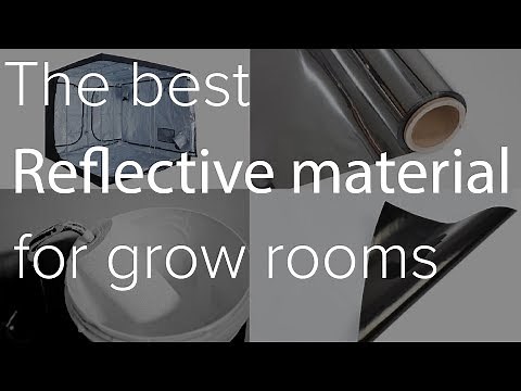 Grow room reflective materials compared - Silver mylar - Matt white paint - Gloss white - Grow tents