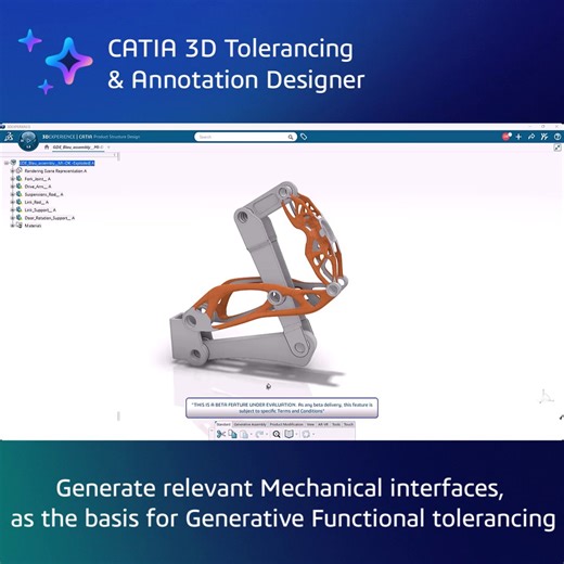From an Assembly, generate automatically relevant Mechanical interfaces, as the basis to create mechanical Junctions for Generative Functional tolerancing! Tell us in comments what do you think! #3EXPERIENCE | CATIA